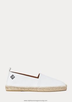 bowsworth monogram vászon espadrill 2680482172 férfiak Ralph Lauren fehér