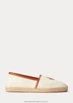 bowsworth monogram vászon espadrill 2680482177 férfiak Ralph Lauren naturale