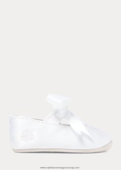 briley szatén mary jane papucs 2680488134 baba Ralph Lauren fehér szatén