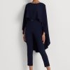 cape Georgette jumpsuit 2680489589 nők Ralph Lauren világítótorony haditengerészet