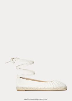 cecilia nappa bőr fűzős espadrille 2680485057 nők Ralph Lauren vanília