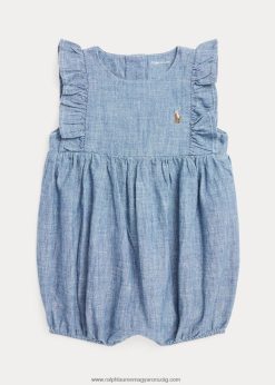chambray buborék shortall 2680487680 baba Ralph Lauren indigó