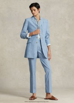 chambray kick-flare vágott nadrág 2680483028 nők Ralph Lauren chambray