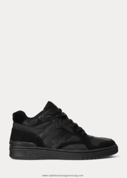 Court mid pro sneaker 2680482194 férfiak Ralph Lauren fekete