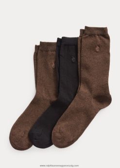 crew zokni 3 db 2680485518 nők Ralph Lauren barna