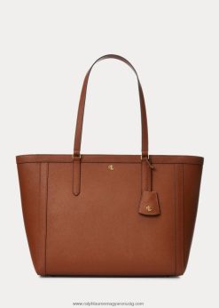 crosshatch bőrből készült nagy, Clare táska 2680485429 nők Ralph Lauren Cser