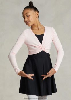 csavaros elülső sztreccs dzsörzé felső 2680487505 gyerekek Ralph Lauren akác rózsaszín