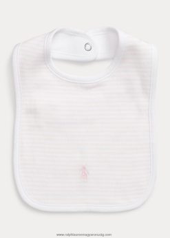 csíkos biopamut előke 2680488065 baba Ralph Lauren finom rózsaszín/fehér