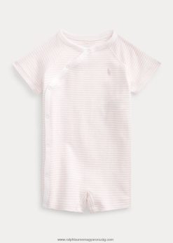 csíkos biopamut shortall 2680487673 baba Ralph Lauren finom rózsaszín/fehér
