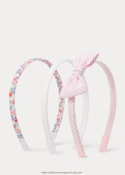 csíkos és virágos vékony fejpánt 3 db 2680487148 gyerekek Ralph Lauren csipetnyi rózsaszín