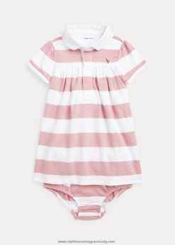 csíkos jersey rögbi ruha & bloomer 2680487838 baba Ralph Lauren adirondack rose/white