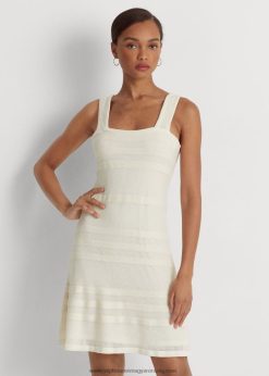 csíkos kötött ujjatlan ruha 2680484086 nők Ralph Lauren mascarpone krém