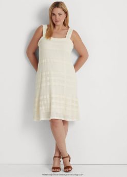 csíkos kötött ujjatlan ruha 2680484675 nők Ralph Lauren mascarpone krém