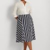 csíkos krepp szoknya 2680484802 nők Ralph Lauren sötétkék/fehér