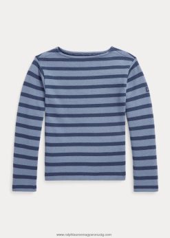 csíkos pamut dzsörzé felső 2680487457 gyerekek Ralph Lauren rusztikus haditengerészet multi