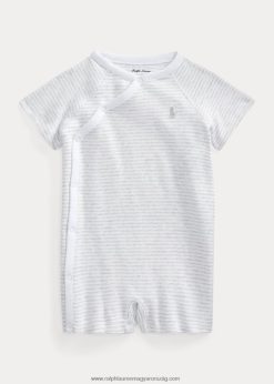csíkos pamut interlock shortall 2680487681 baba Ralph Lauren kvarc hanga/fehér