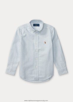 csíkos pamut oxford ing 2680485948 gyerekek Ralph Lauren világoskék csík