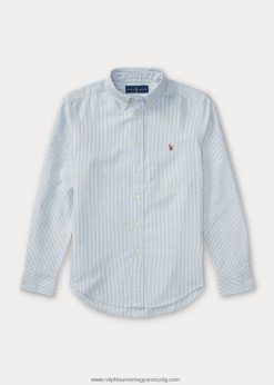 csíkos pamut oxford ing 2680486311 gyerekek Ralph Lauren világoskék csík