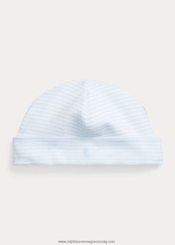 csíkos pamut sapka 2680488027 baba Ralph Lauren berill kék/fehér