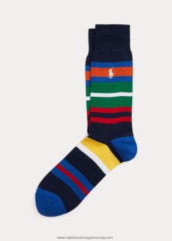 csíkos pamutkeverék nadrágzokni 2680482370 férfiak Ralph Lauren haditengerészet