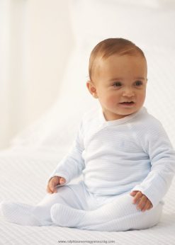 csíkos pamuttalpú kezeslábas 2680487716 baba Ralph Lauren berill kék/fehér