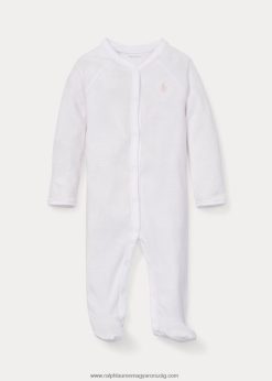 csíkos pamuttalpú kezeslábas 2680487728 baba Ralph Lauren finom rózsaszín/fehér