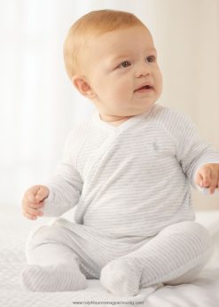 csíkos pamuttalpú kezeslábas 2680487733 baba Ralph Lauren kvarc hanga/fehér