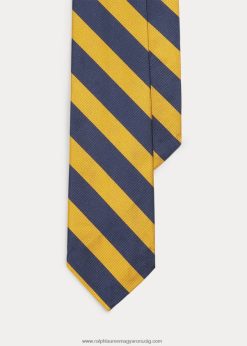 csíkos selyem repp nyakkendő 2680482260 férfiak Ralph Lauren sötétkék/arany