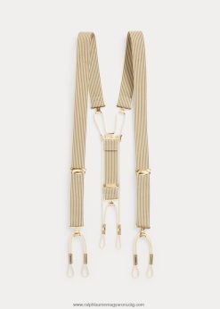 csíkos stretch fogszabályozó 2680488846 férfiak Ralph Lauren tejszín/olíva