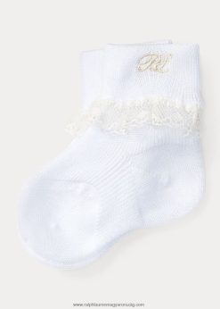 csipkeszegélyű pamutzokni 2680488056 baba Ralph Lauren