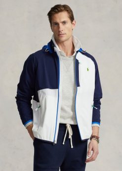 csomagolható vízlepergető kapucnis kabát 2680481237 férfiak Ralph Lauren kerámia fehér multi