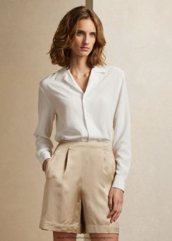 darien krepp de chine ing 2680489268 nők Ralph Lauren lux krém