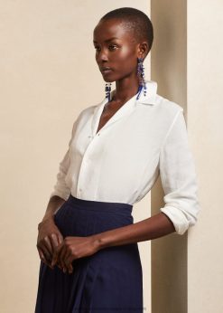 darien len voile ing 2680483468 nők Ralph Lauren törtfehér