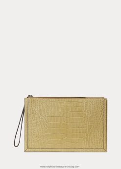 dombornyomott bőr boríték kuplung 2680485238 nők Ralph Lauren homok