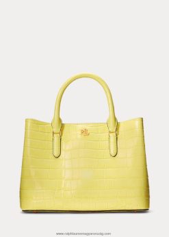 dombornyomott bőr közepes marcy táska 2680485459 nők Ralph Lauren naphal sárga