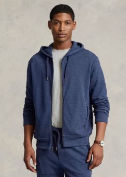 dupla kötésű, teljes cipzáros kapucnis pulcsi 2680488607 férfiak Ralph Lauren tavaszi tengerész hanga