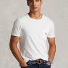 egyedi karcsúsított jersey zsebes póló 268048314 férfiak Ralph Lauren fehér
