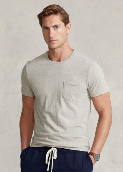 egyedi karcsúsított jersey zsebes póló 268048346 férfiak Ralph Lauren loft hanga