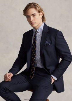 egyedi szabású csíkos poplin ing 2680481151 férfiak Ralph Lauren dodger kék/fehér