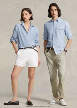 egyedi szabású oxford ing 268048935 egynemű Ralph Lauren kék