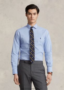 egyedi szabású poplin ing 268048678 férfiak Ralph Lauren mini kék/fehér