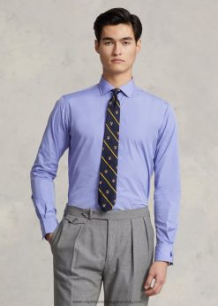 egyedi szabású poplin ing 2680488476 férfiak Ralph Lauren copen kék