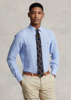 egyedi szabású vászon ing 2680481169 férfiak Ralph Lauren világoskék