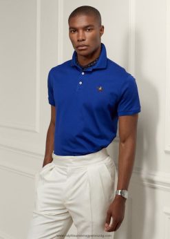 egyedi vékony szabású piké póló 26804859 férfiak Ralph Lauren királykék