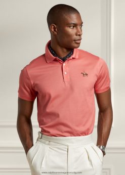 egyedi vékony szabású piké póló 26804866 férfiak Ralph Lauren dinnye