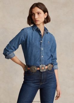 egyenes szabású farmer ing 2680483161 nők Ralph Lauren merced mosás