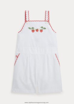 epres vászon-pamut fodrász 2680486826 gyerekek Ralph Lauren fehér