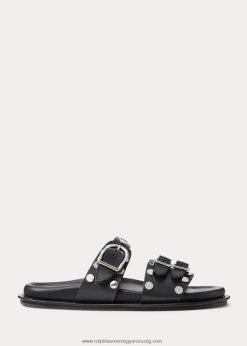 ezra szegecses báránybőr szandál 2680484962 nők Ralph Lauren fekete