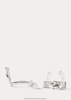 ezüst patkó mandzsettagombok 2680488987 férfiak Ralph Lauren ezüst