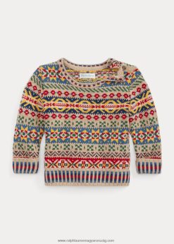 fair isle pamutkeverék pulóver 2680488321 baba Ralph Lauren multi fairisle